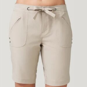 Women's Free Country size 14 quick dry bremuda sport board shorts khaki
